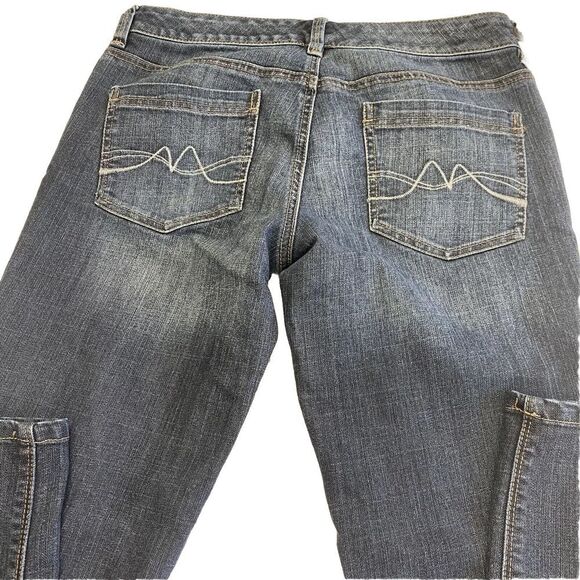 NY&C Womens Slim Slouch Sits at Lower Waist Blue Denim Jeans Size 4 Stretch - Picture 8 of 16